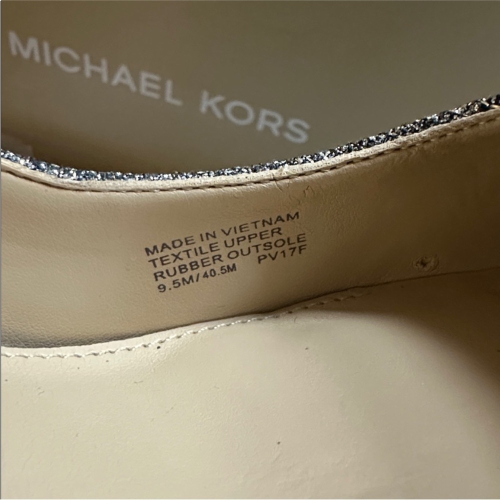Michael Kors Nathalie Heels High Heel Shoes Pointed Toe Glitter Metallic 9.5 - Picture 8 of 10